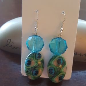 Blue 💙/ Peacock Earrings 💎👀⭐️